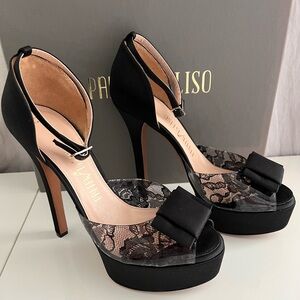 PALTER DeLISO Ritz Lace Stilleto Heels